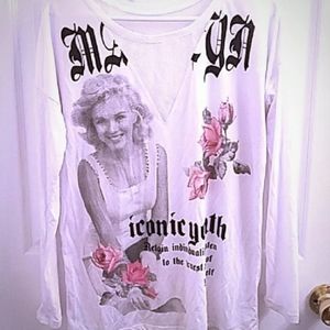 Marylin Monroe long sleeve T-shirt ladies size M